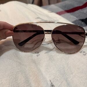 Quay Australia Gold Frame with Brown Lenses Sunglasses